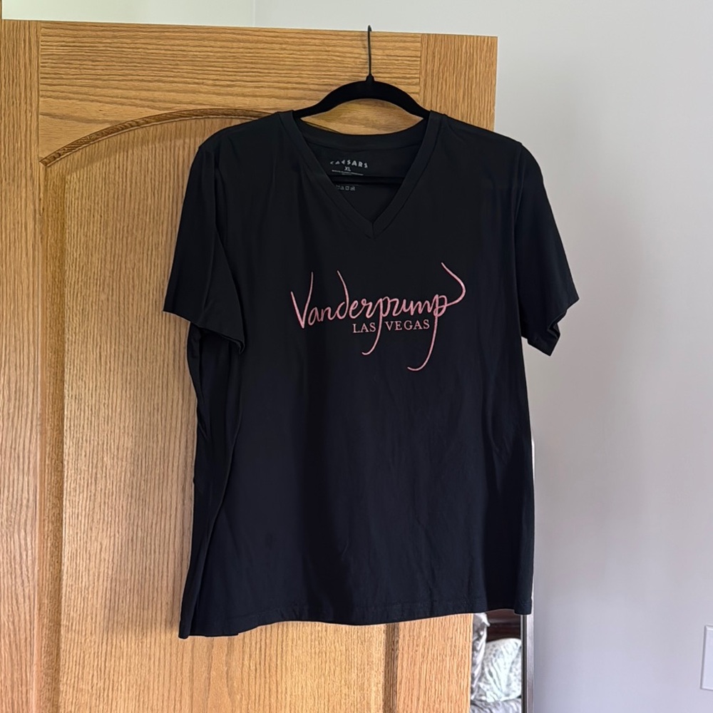 Las Vegas Black V-Neck Women's Top